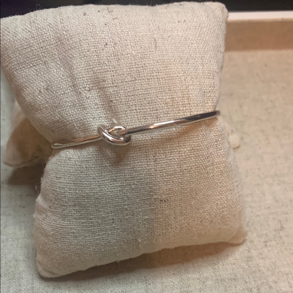 Elegant Silver Knot Bracelet